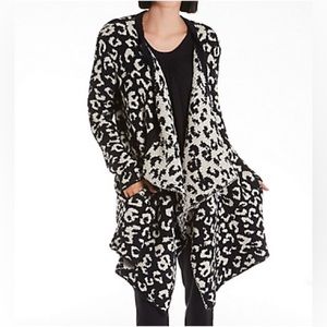 NWT UGG Phoebe leopard print blanket wrap cardigan sweater, size medium